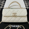 CHANEL KELLY 18 BAG IN WHITE CALFSKIN WITH STRAP