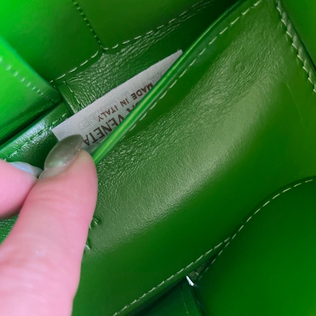BOTTEGA VENETA CANDY ARCO TOTE 20 IN GREEN SOFT LAMBSKIN