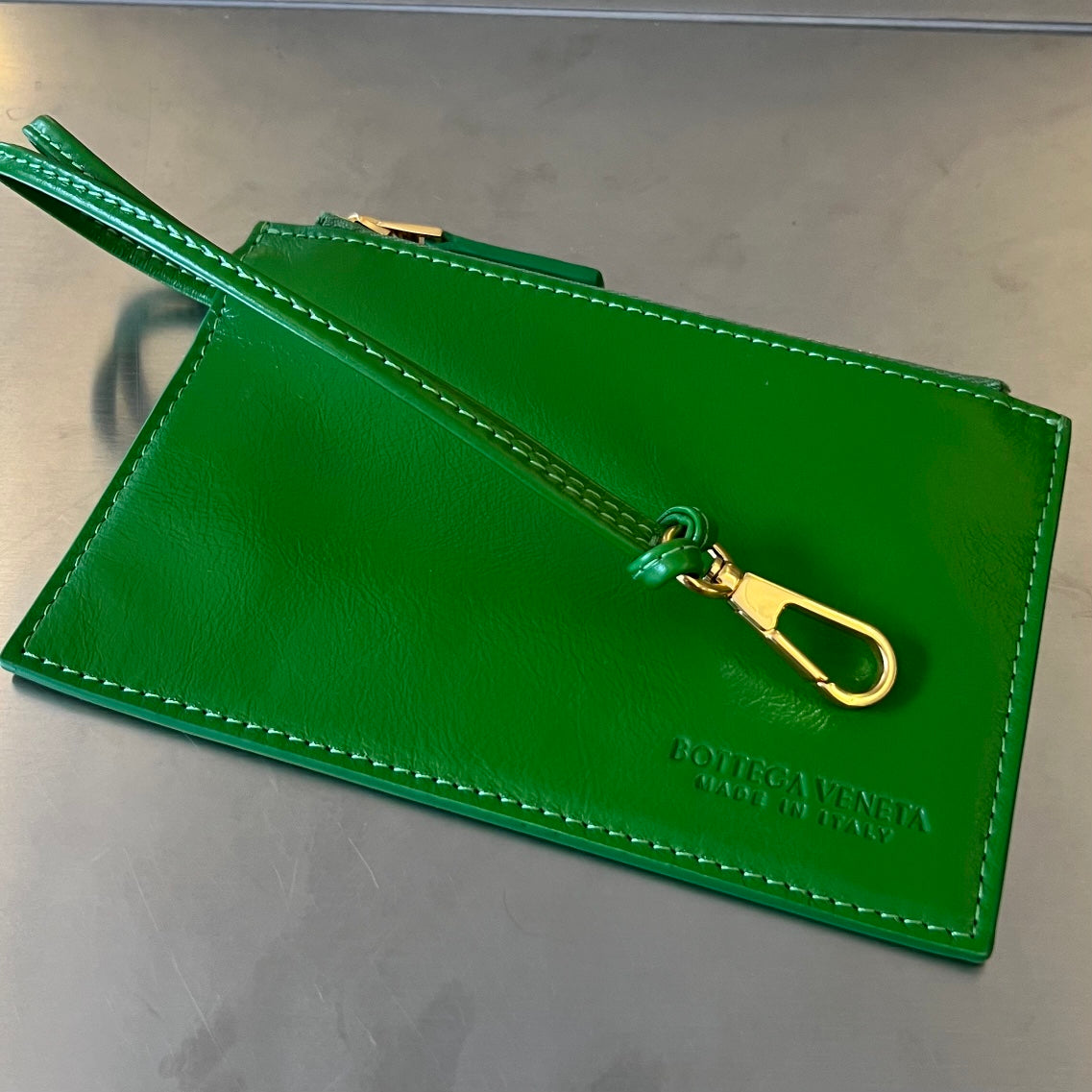 BOTTEGA VENETA CANDY ARCO TOTE 20 IN GREEN SOFT LAMBSKIN