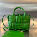 BOTTEGA VENETA CANDY ARCO TOTE 20 IN GREEN SOFT LAMBSKIN