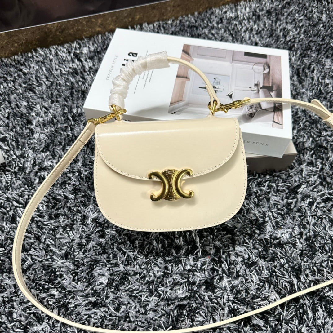 CELINE BESACE TRIPHOME 17 CALFSKIN WHITE