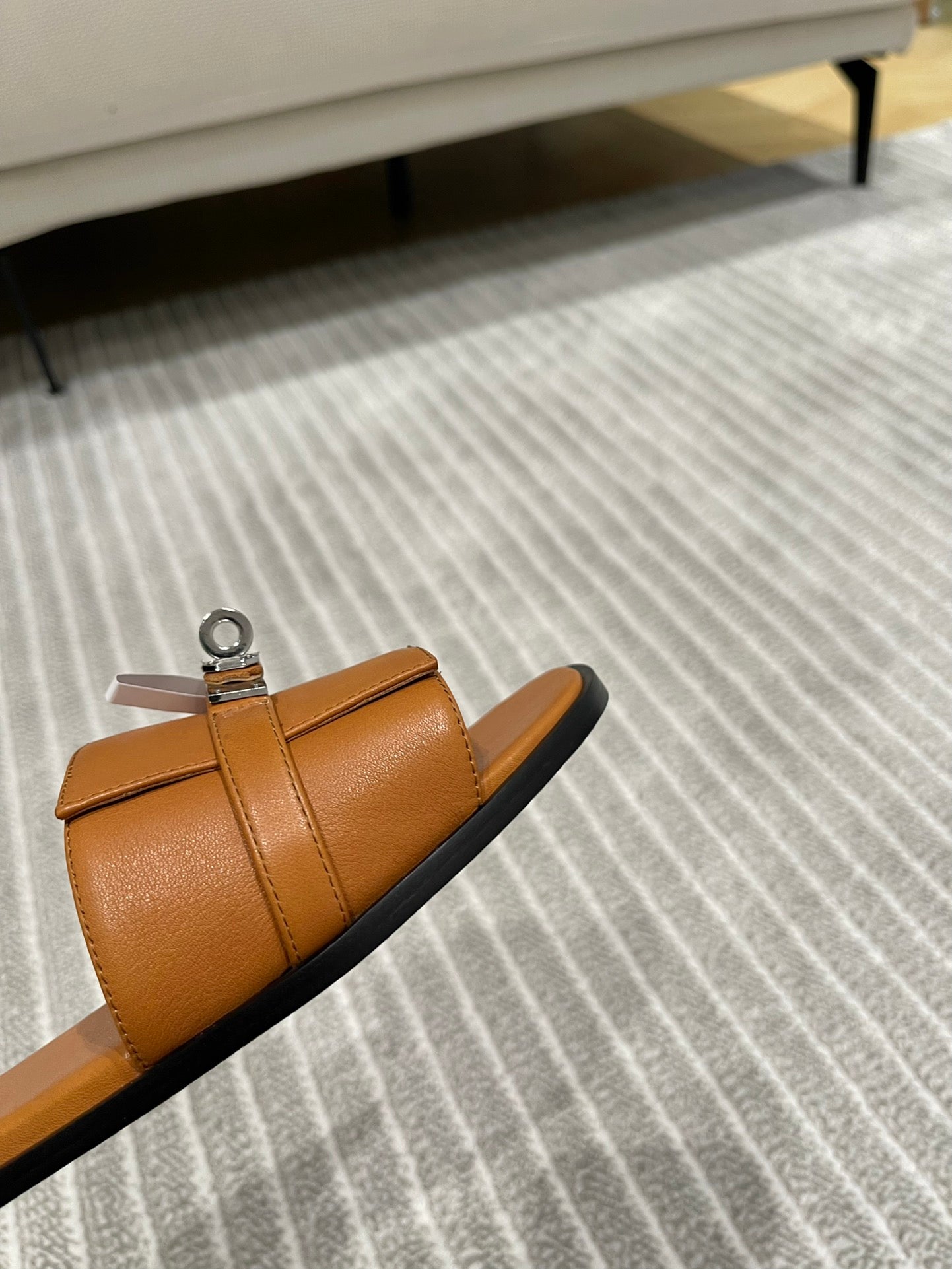 HERMES GABRIEL SANDAL CARAMEL CALFSKIN