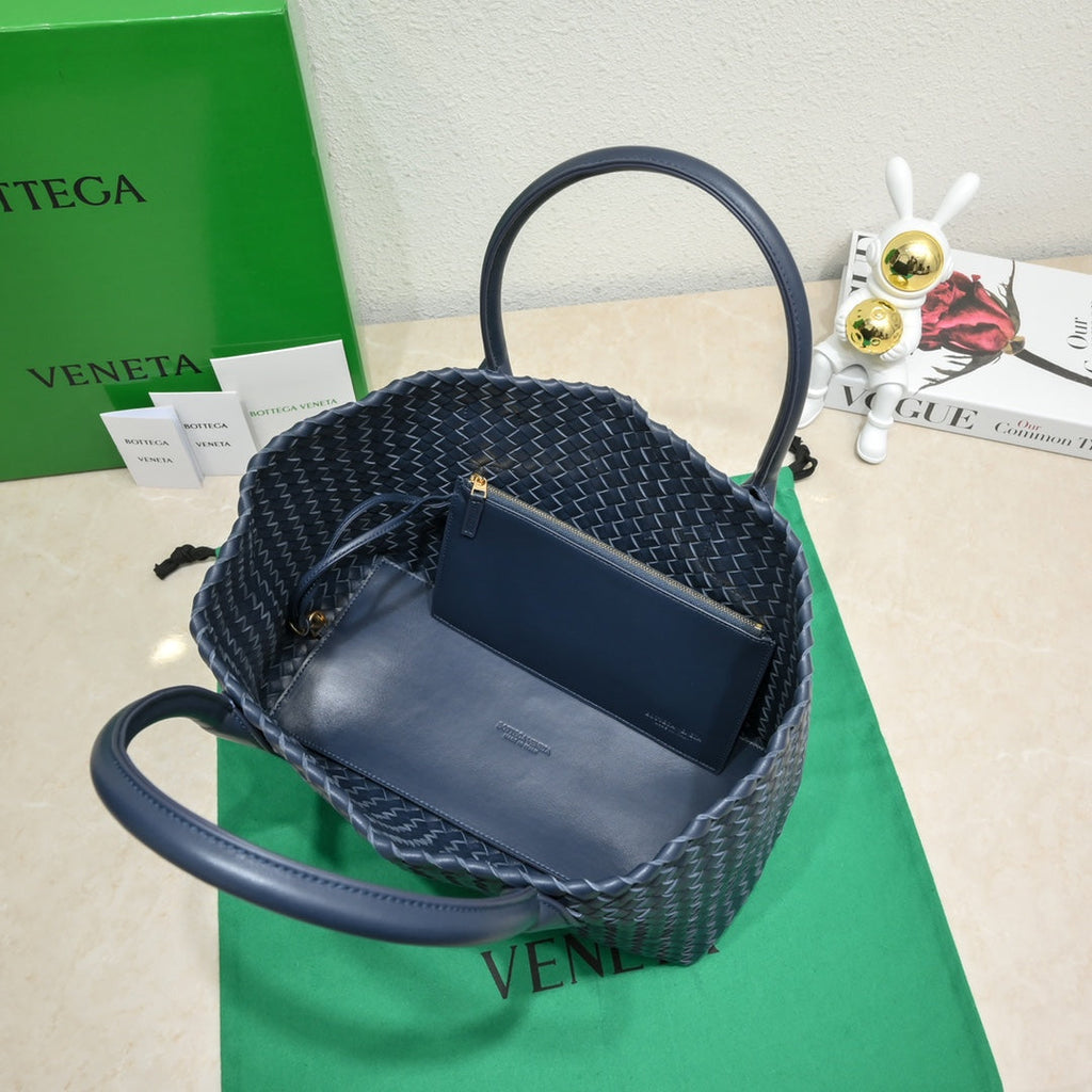 BOTTEGA VENETA Large Cabat 45cm Navy Blue Lambskin Ghw