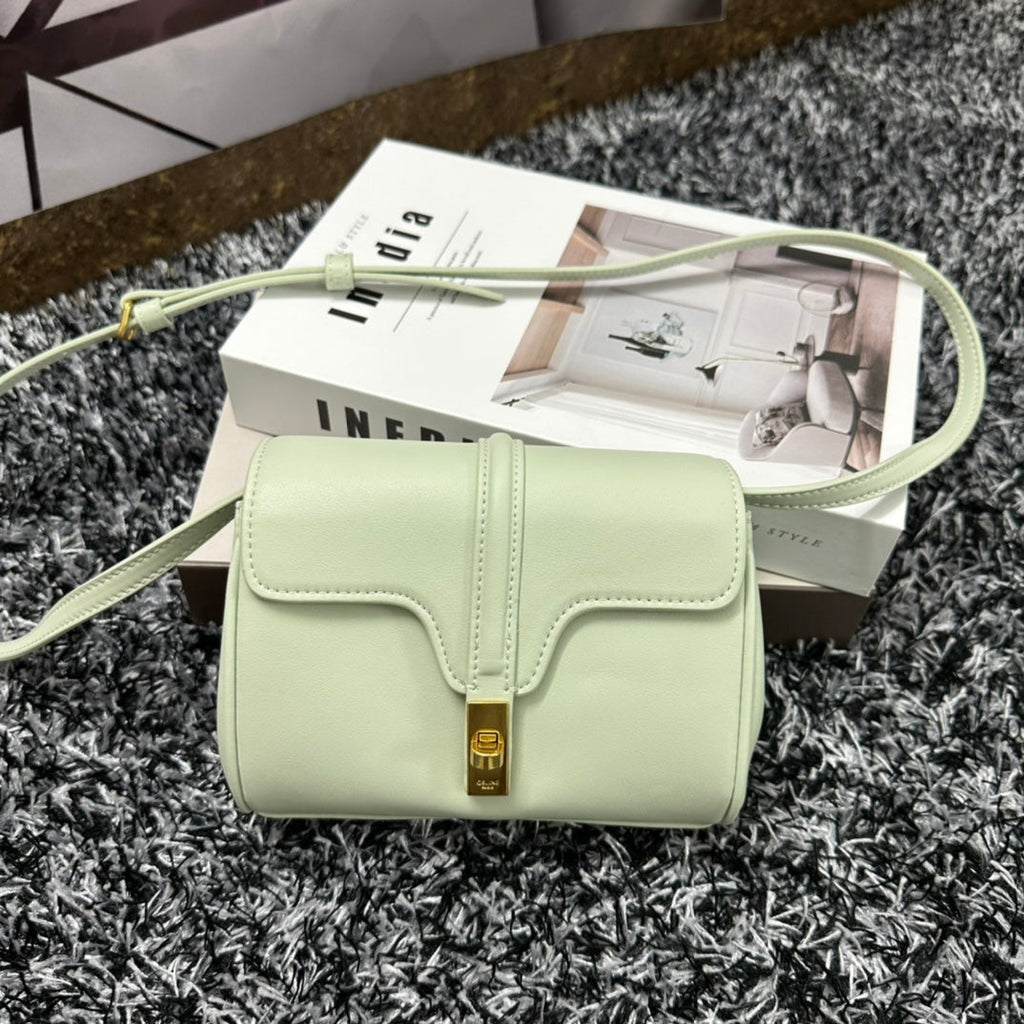 CELINE CLASSIC MINI 18 GREEN MINT CALFSKIN