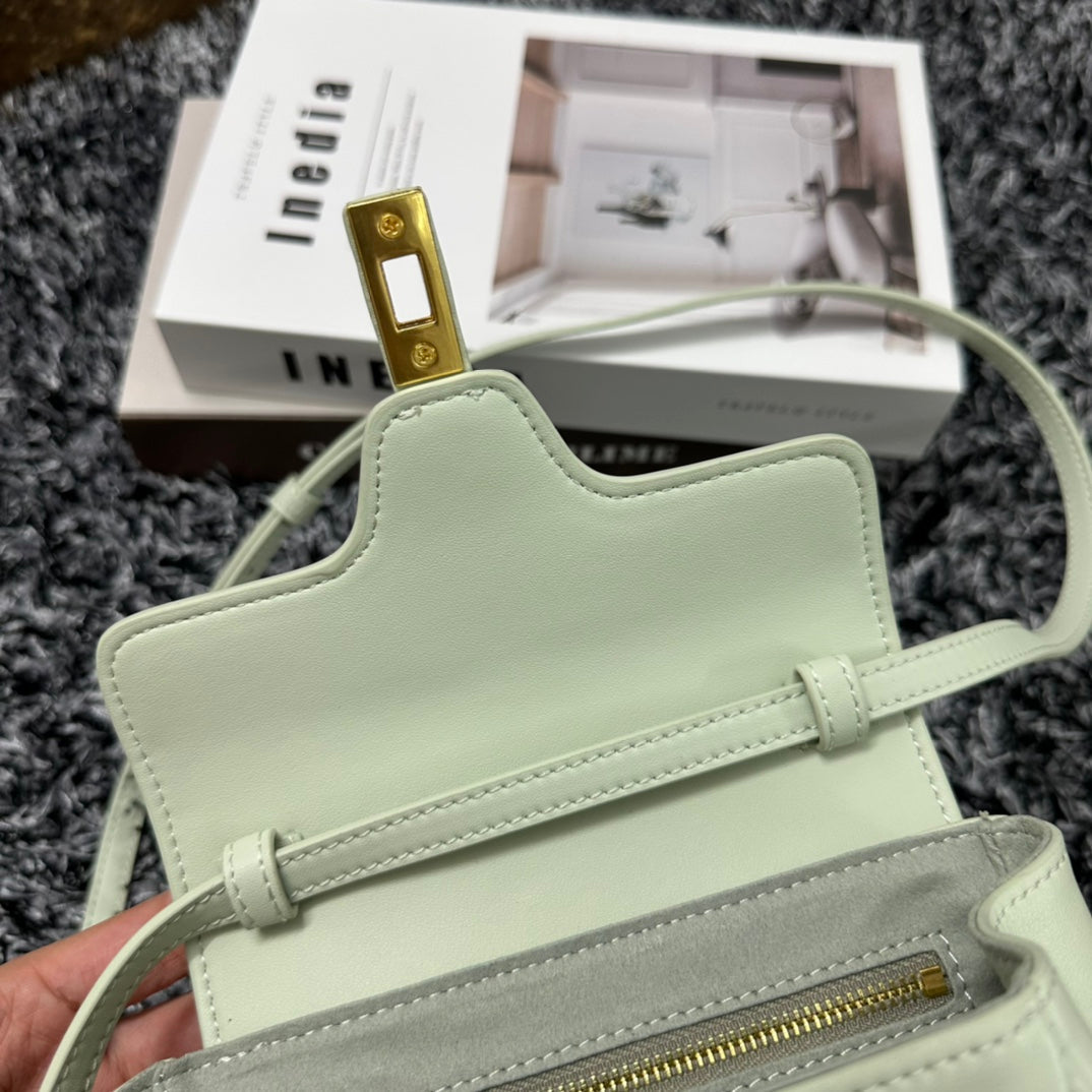 CELINE CLASSIC MINI 18 GREEN MINT CALFSKIN
