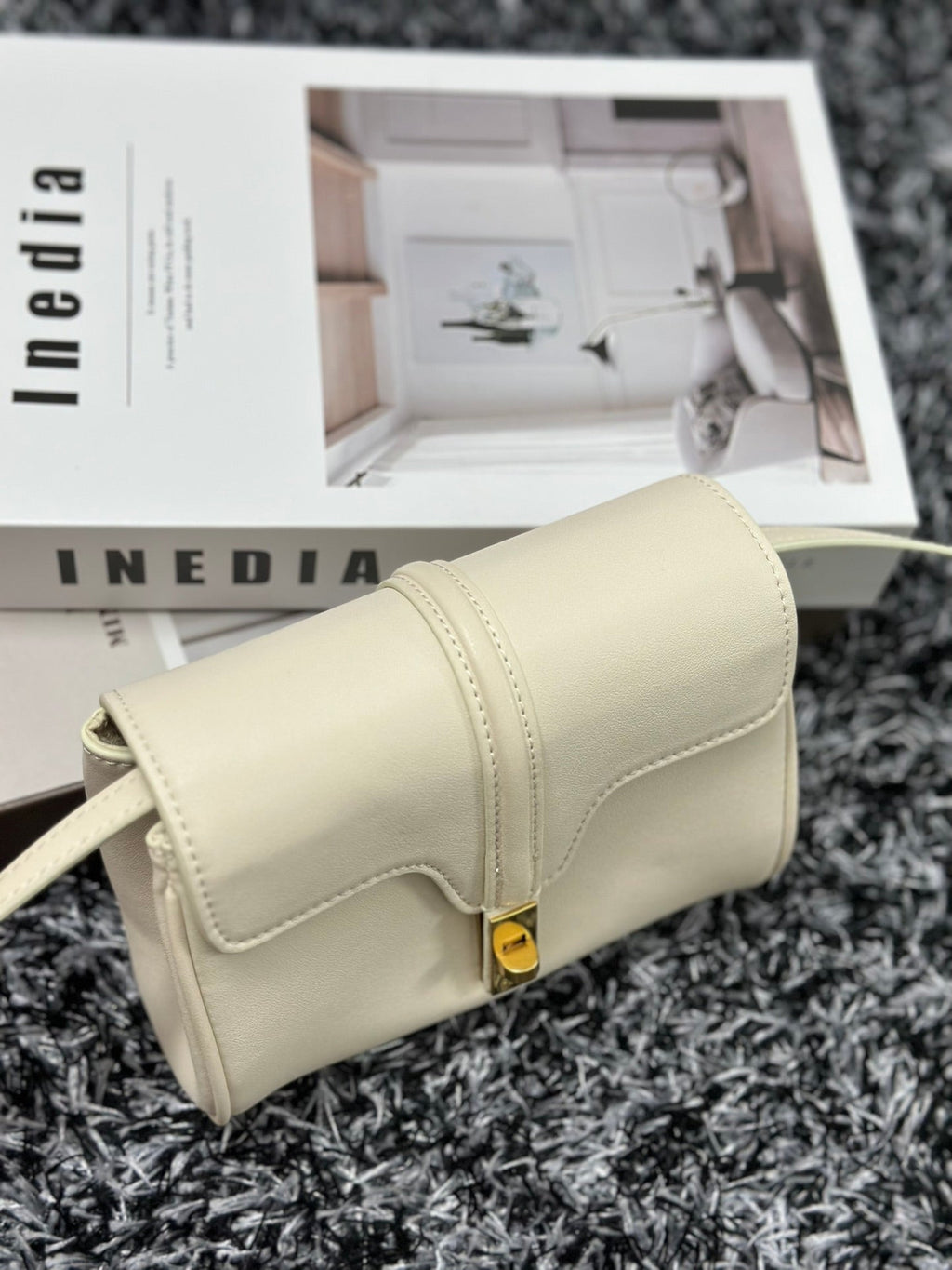 CELINE CLASSIC MINI 18 WHITE CALFSKIN