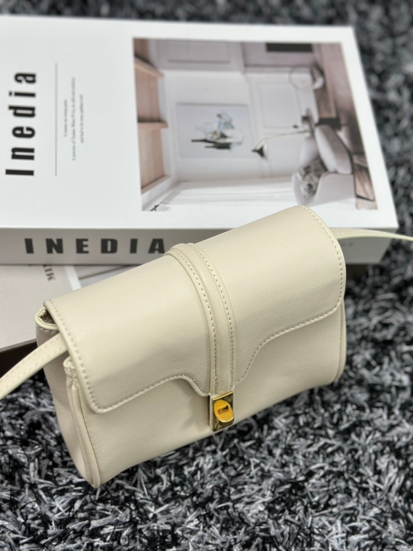 CELINE CLASSIC MINI 18 WHITE CALFSKIN