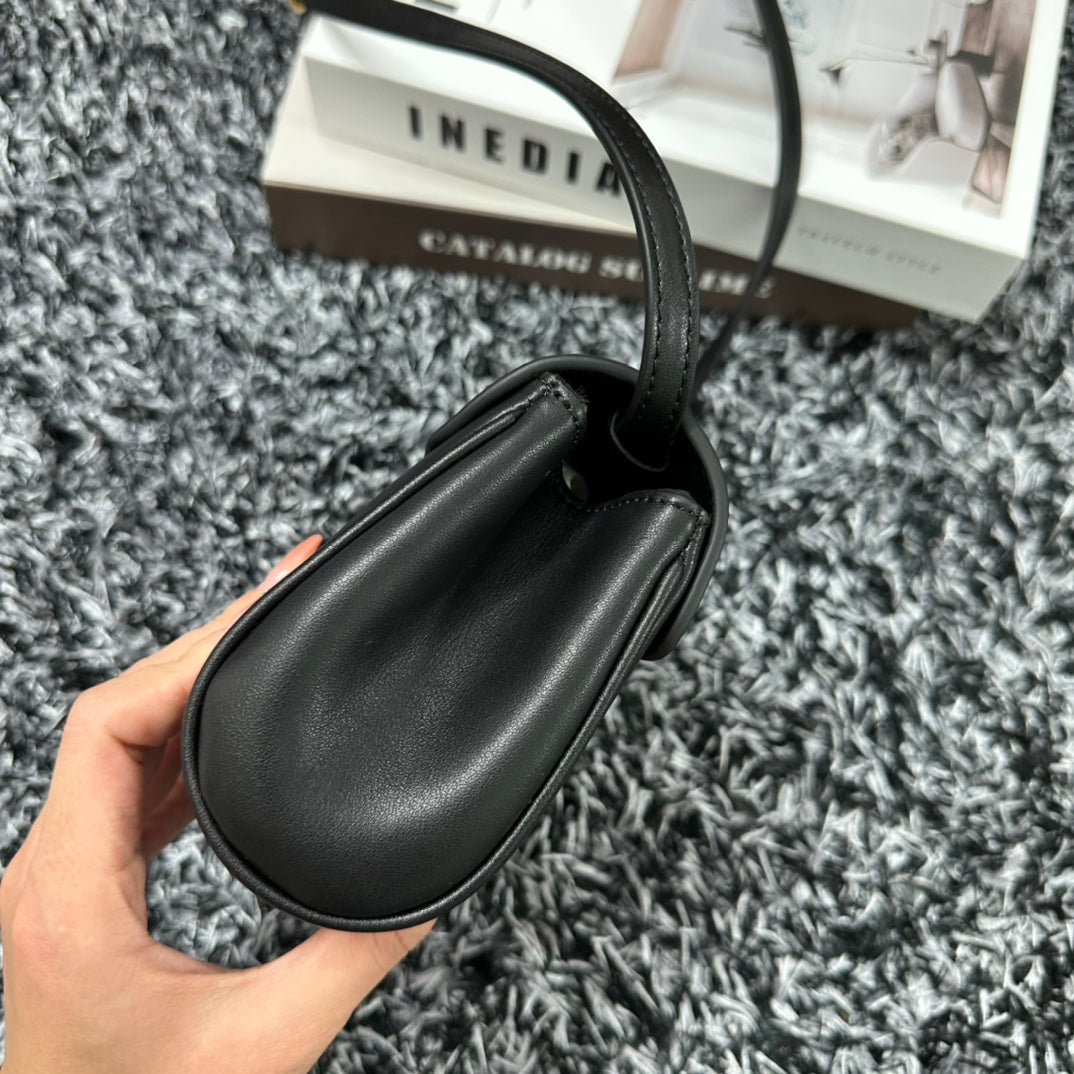 CELINE CLASSIC MINI 18 BLACK CALFSKIN