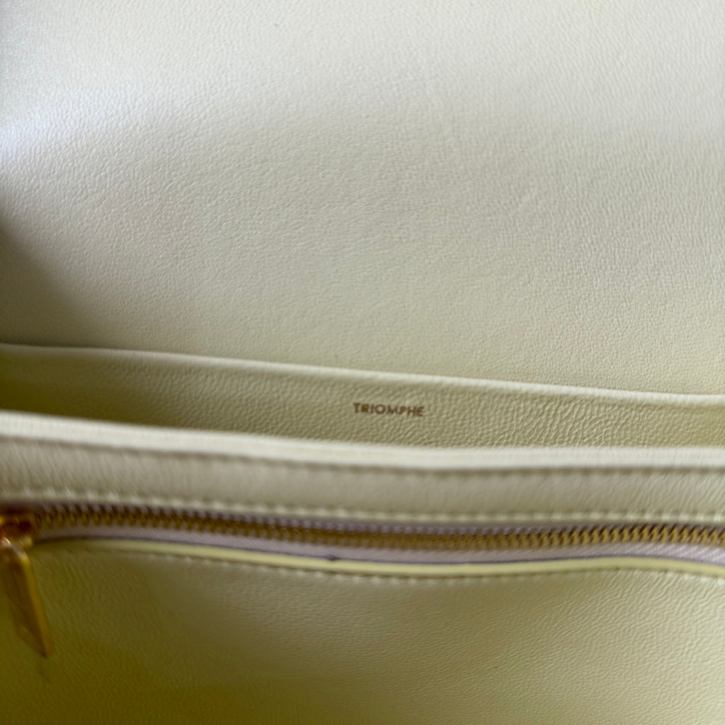 CELINE CLASSIQUE TRIOMPHE BAG 22 IN YELLOW CALFSKIN