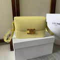 CELINE CLASSIQUE TRIOMPHE BAG 22 IN YELLOW CALFSKIN
