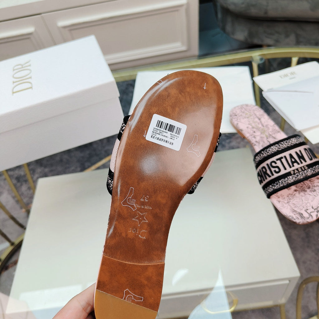 DIOR CD Mule Dway Slide 10mm Multi-motifs Style 12