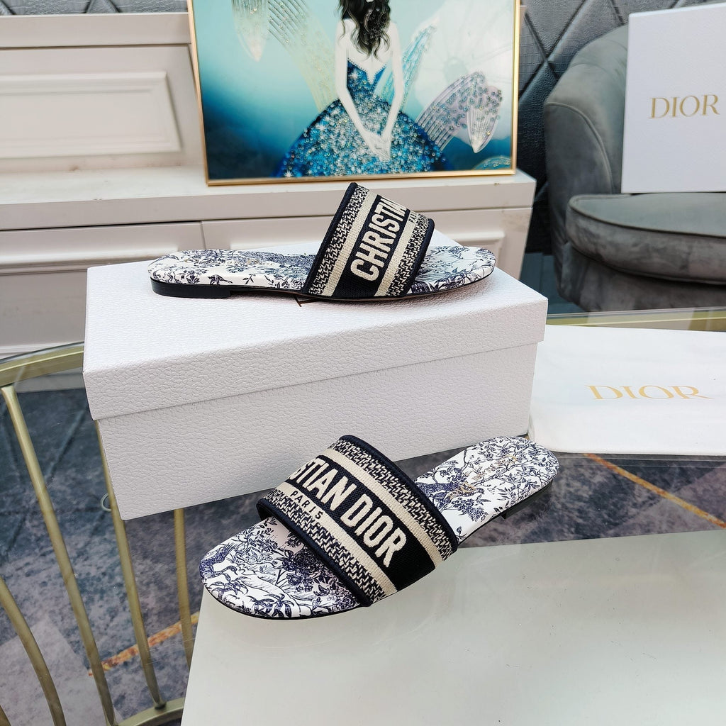 DIOR CD Mule Dway Slide 10mm Multi-motifs Style 11