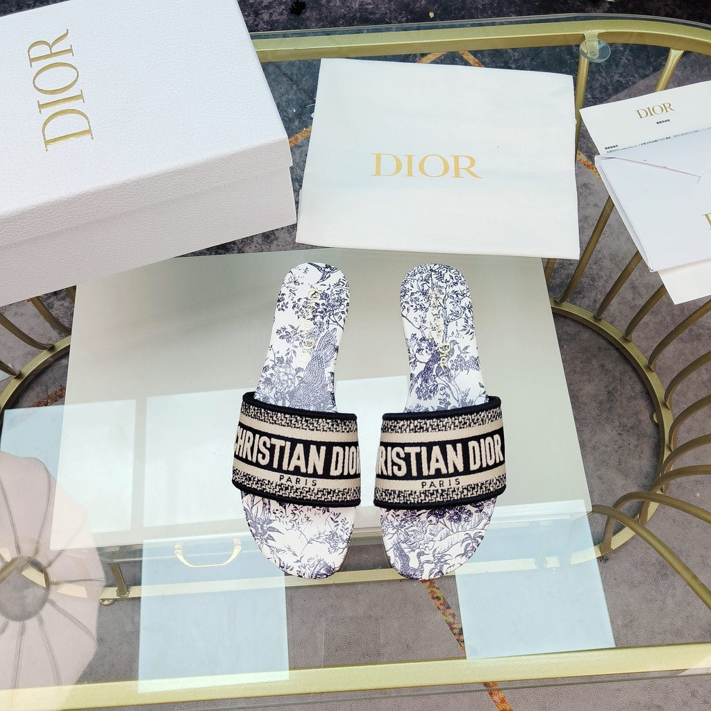 DIOR CD Mule Dway Slide 10mm Multi-motifs Style 11