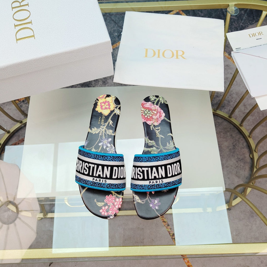 DIOR CD Mule Dway Slide 10mm Multi-motifs Style 10
