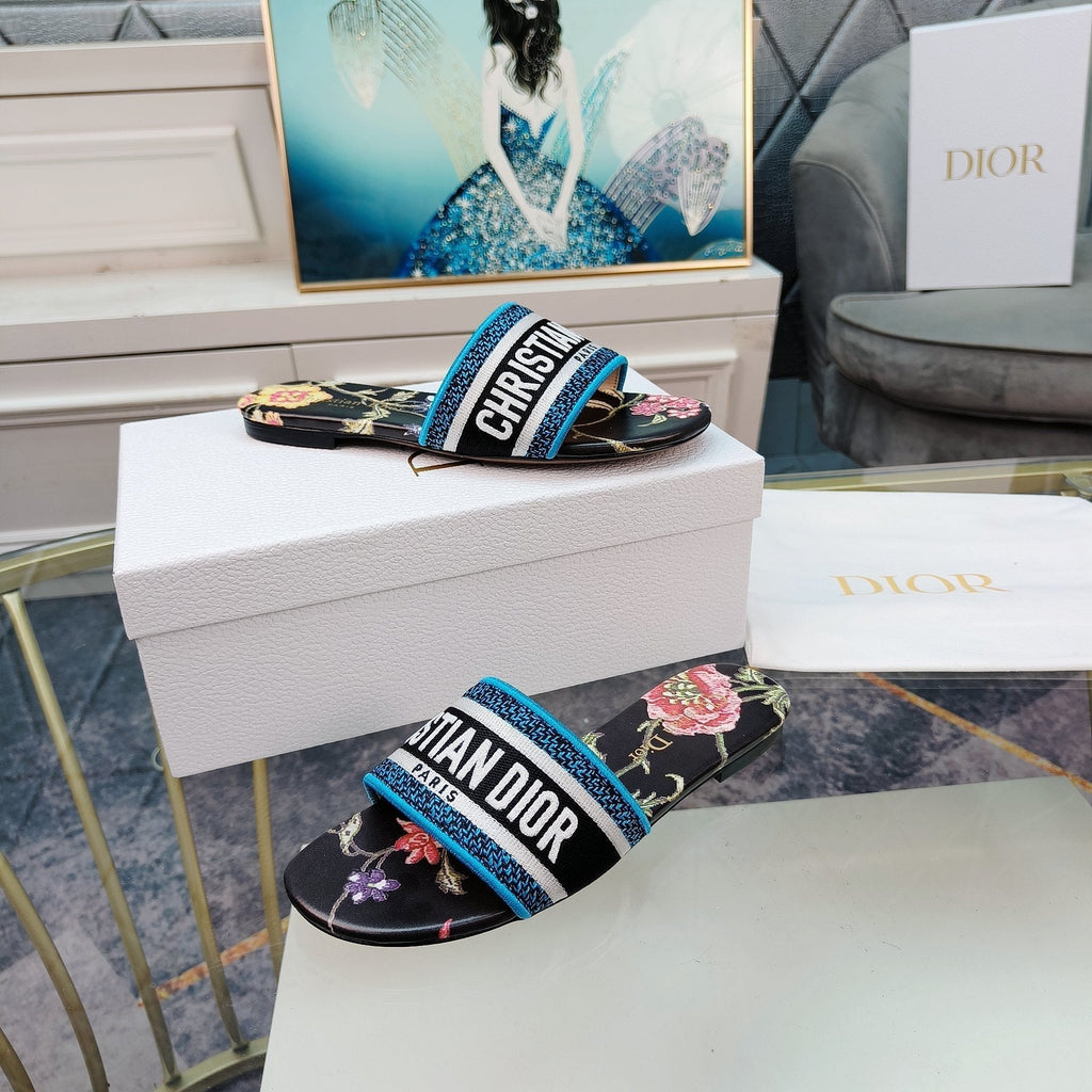 DIOR CD Mule Dway Slide 10mm Multi-motifs Style 10