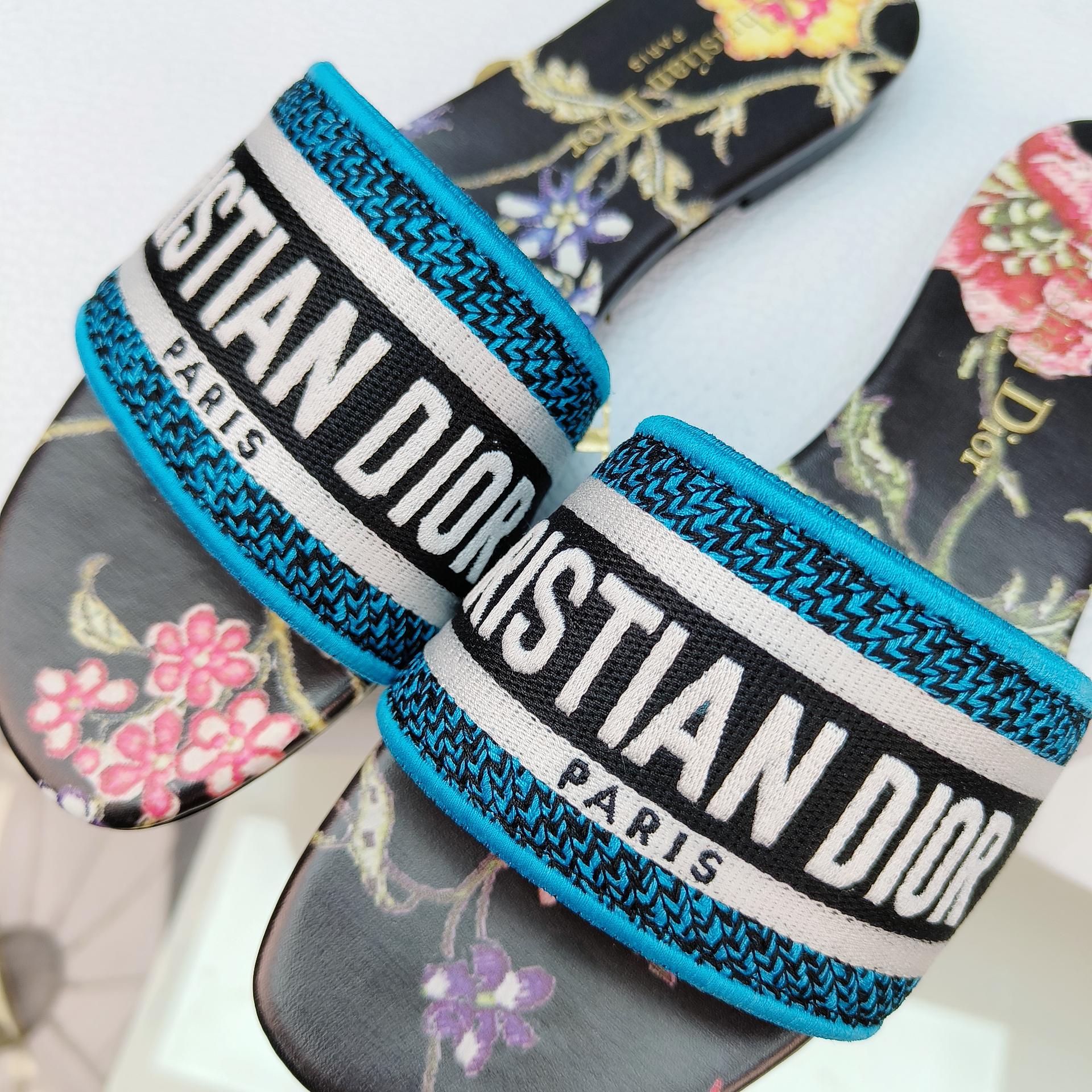 DIOR CD Mule Dway Slide 10mm Multi-motifs Style 10