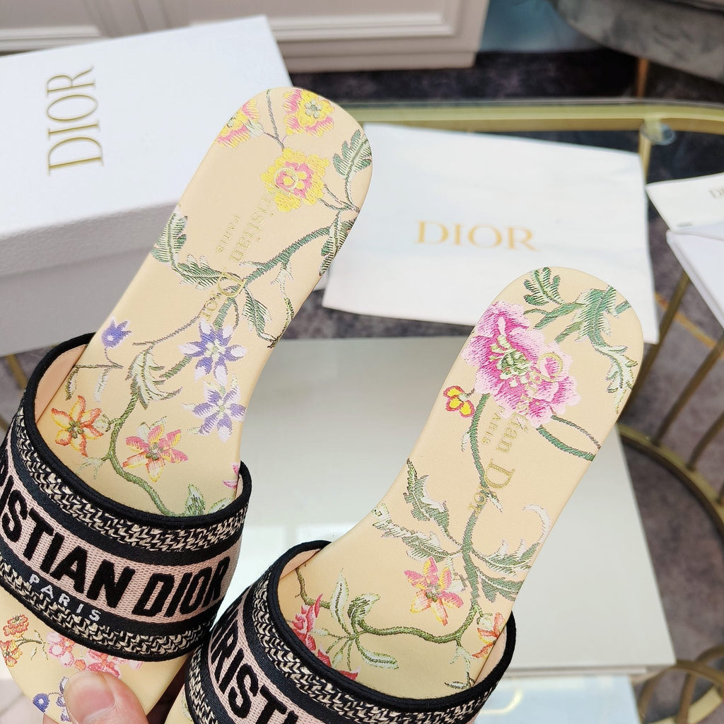 DIOR CD Mule Dway Slide 10mm Multi-motifs Style 8