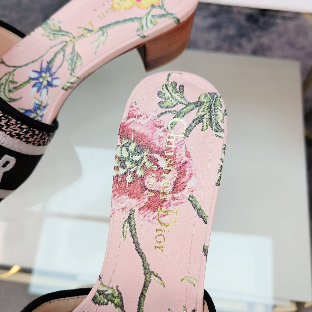 DIOR CD Mule Dway Heeled Slide 45mm Style 3