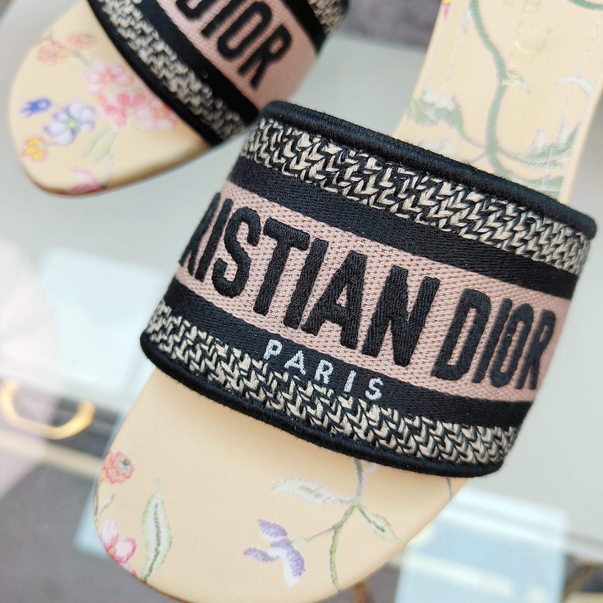 DIOR CD Mule Dway Heeled Slide 45mm Style 2