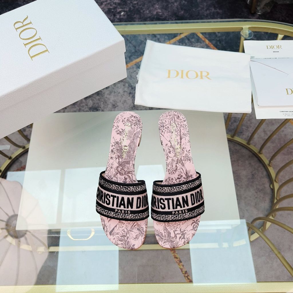 DIOR CD Mule Dway Heeled Slide 45mm Style 12