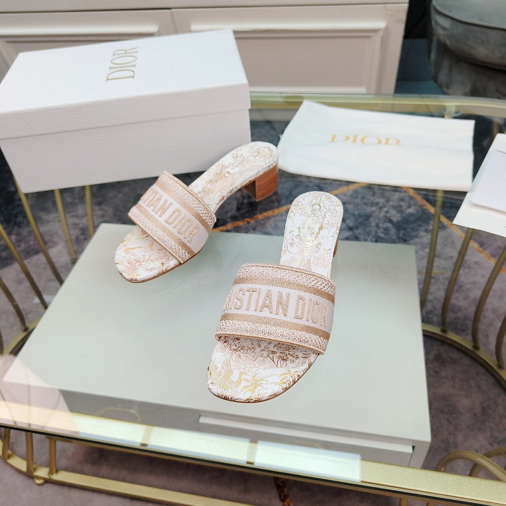 DIOR CD Mule Dway Heeled Slide 45mm Style 8