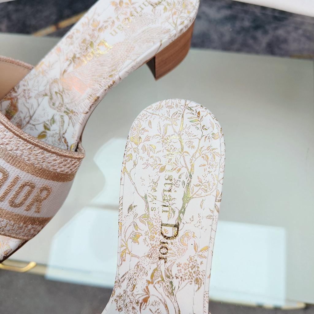 DIOR CD Mule Dway Heeled Slide 45mm Style 8