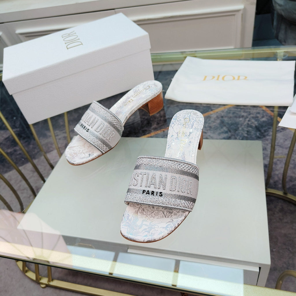 DIOR CD Mule Dway Heeled Slide 45mm Style 7