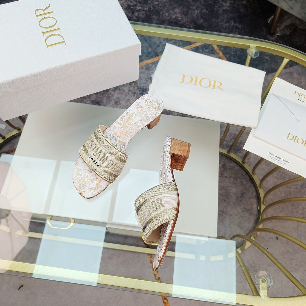 DIOR CD Mule Dway Heeled Slide 45mm Style 6
