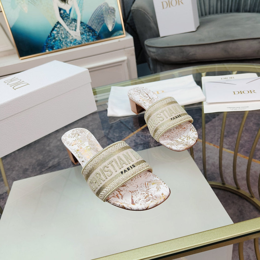 DIOR CD Mule Dway Heeled Slide 45mm Style 6