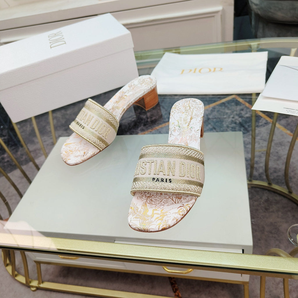 DIOR CD Mule Dway Heeled Slide 45mm Style 6