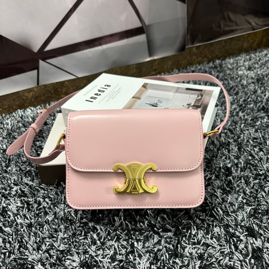 CELINE TRIOMPHE TEEN 18 PINK PASTEL COWHIDE LEATHER