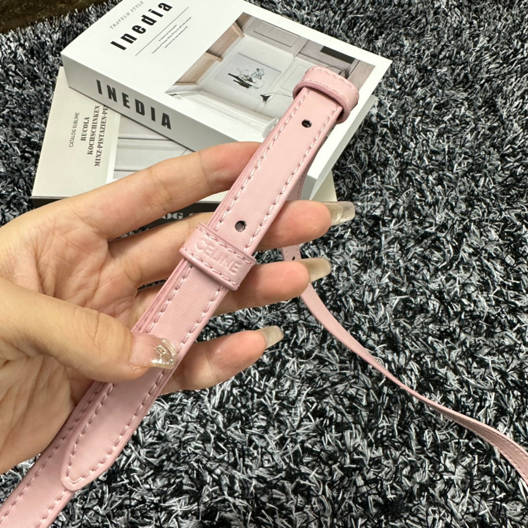 CELINE TRIOMPHE TEEN 18 PINK PASTEL COWHIDE LEATHER
