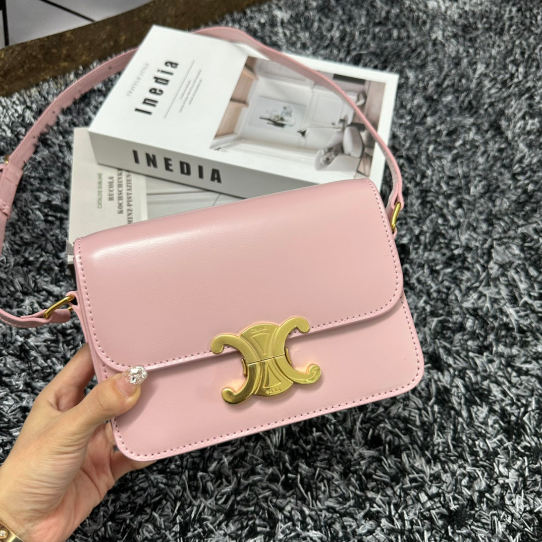 CELINE TRIOMPHE TEEN 18 PINK PASTEL COWHIDE LEATHER