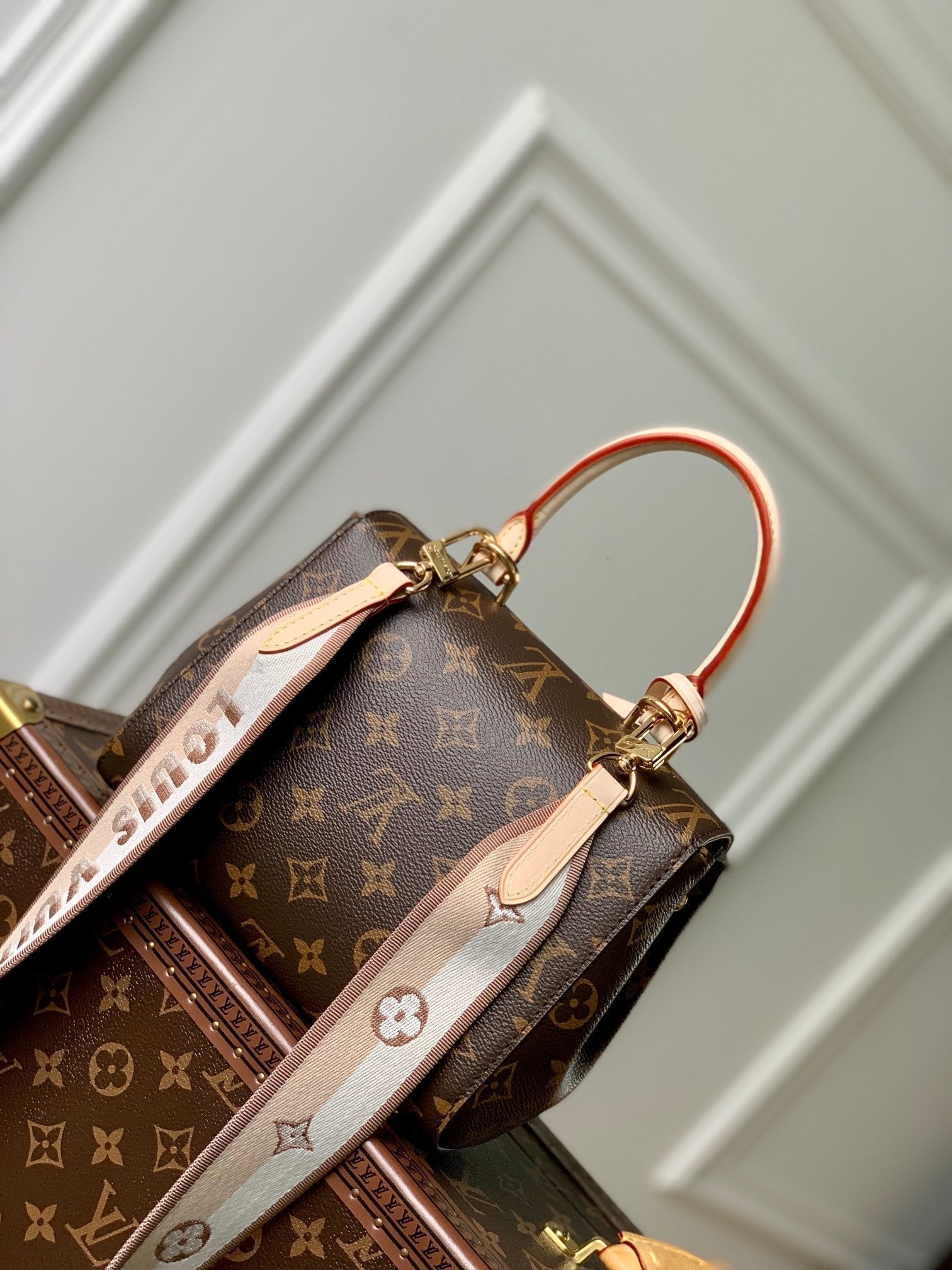 LOUIS VUITTON CLUNY MINI 20 IN BROWN MONOGRAM CANVAS