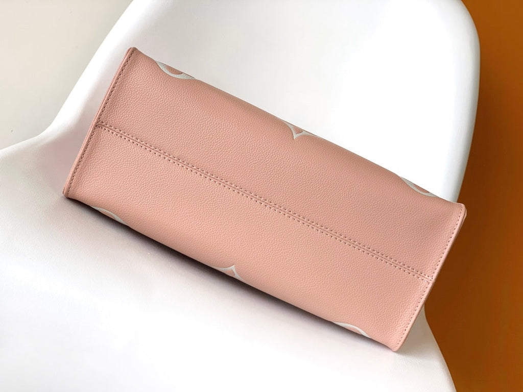LOUIS VUITTON ONTHEGO MM 35CM LIGHT PINK WHITE