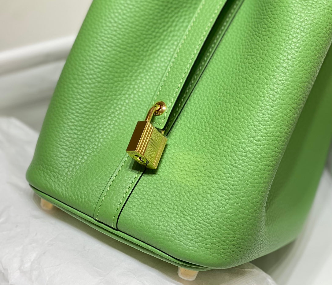 HERMES picotin lock 22 green togo ghw
