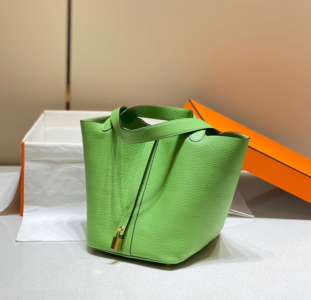HERMES picotin lock 22 green togo ghw