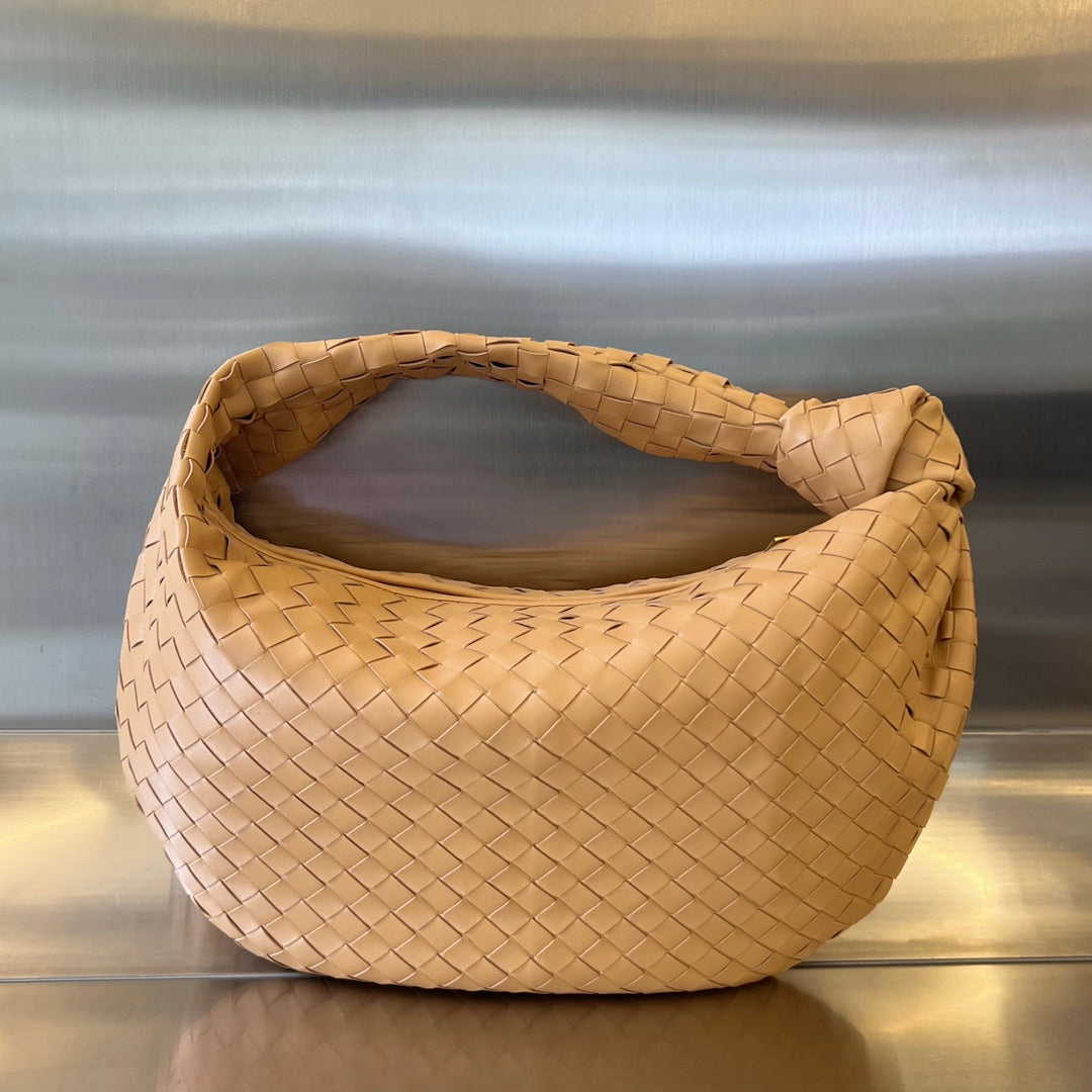 BOTTEGA VENETA SMALL JODIE 48 GOLDEN BROWN CALFSKIN