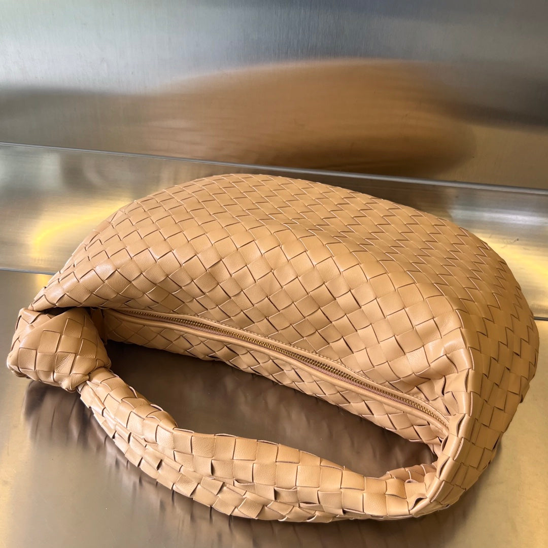 BOTTEGA VENETA SMALL JODIE 48 GOLDEN BROWN CALFSKIN