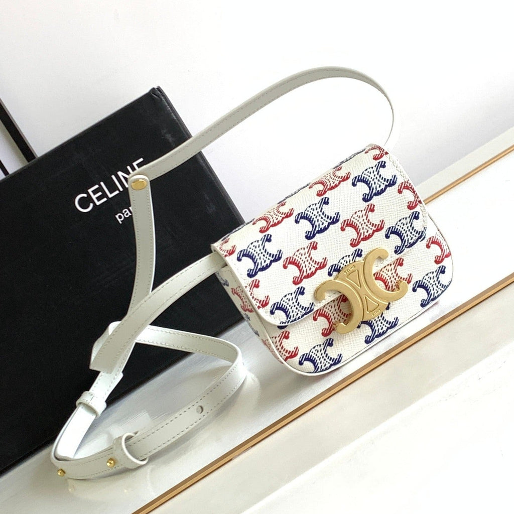 CELINE COLORFUL TRIPHOME 11 COWHIDE LEATHER