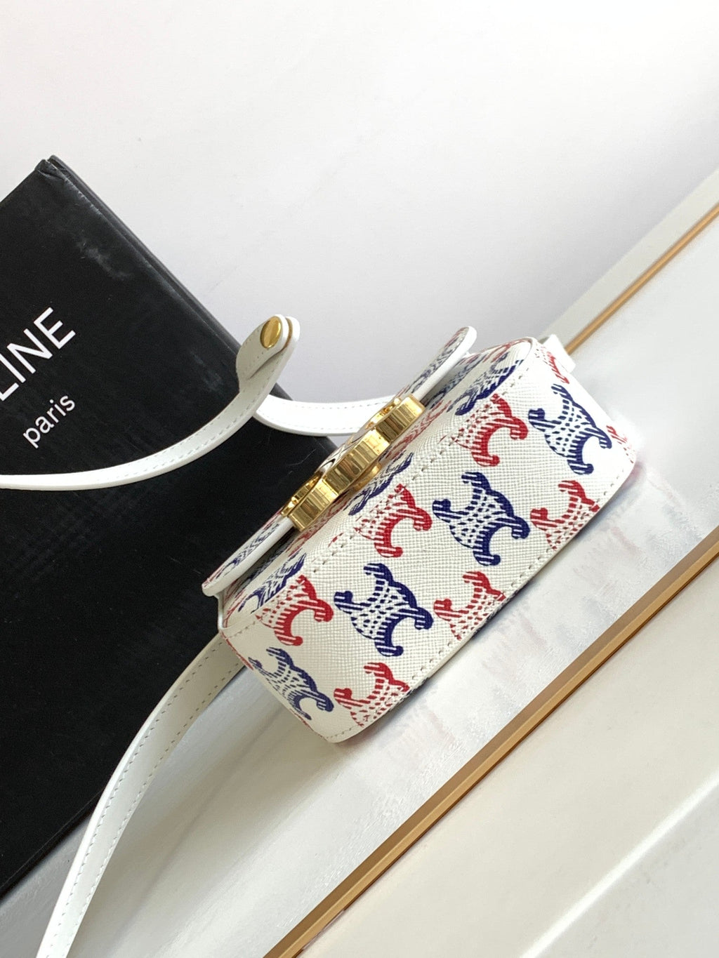 CELINE COLORFUL TRIPHOME 11 COWHIDE LEATHER