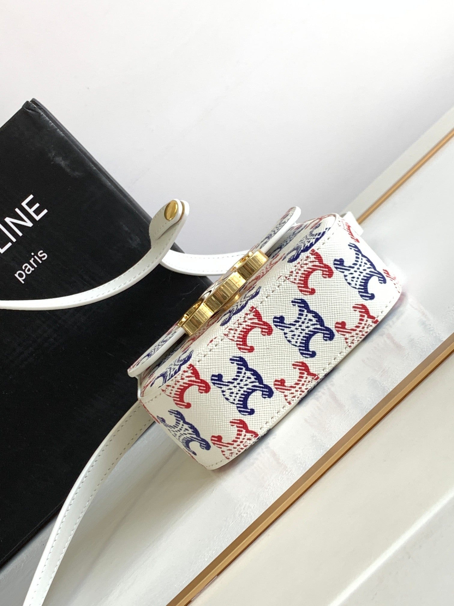 CELINE COLORFUL TRIPHOME 11 COWHIDE LEATHER