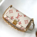 LOUIS VUITTON FAVORITE BAG 24 IN BEIGE MIX PINK MONOGRAM SOFT GRAINED COWHIDE
