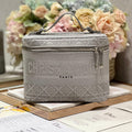 DIOR SMALL 25 TRAVEL VANITY CASE WITH SHOULDER STRAP DOVE GRAY