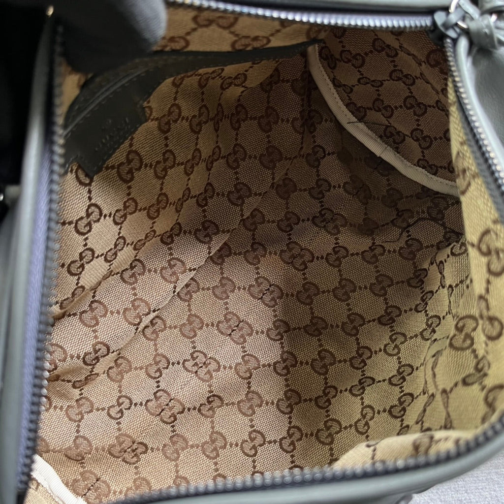 GUCCI SMALL 28 DUFFLE BAG IN BLACK SOLF CALFSKIN