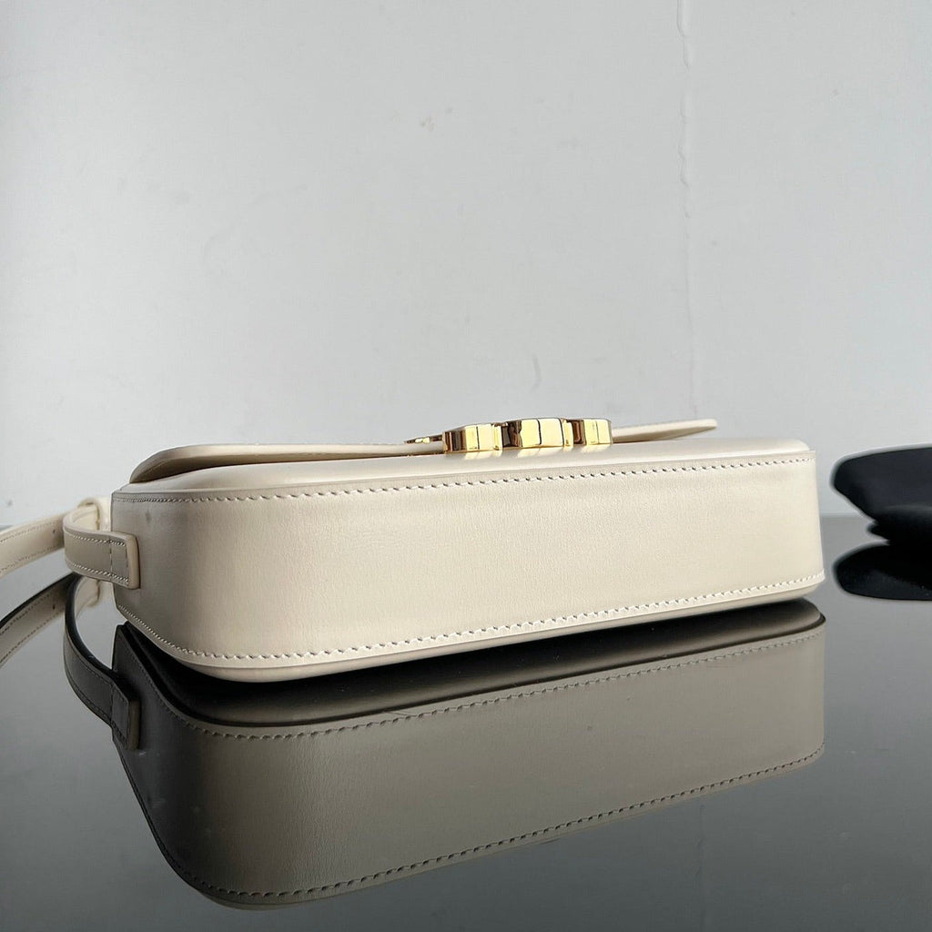 CELINE TRIOMPHE 20 WHITE CREAM CALFSKIN