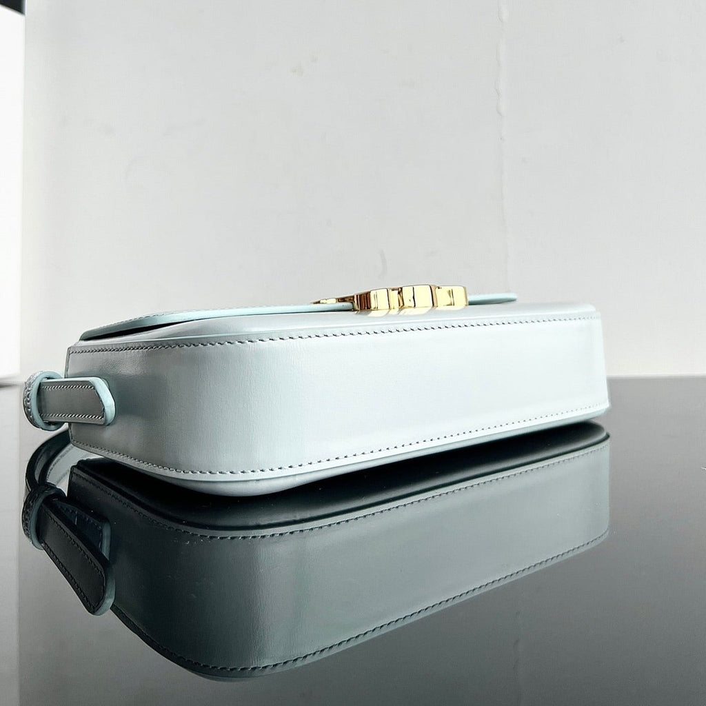 CELINE TRIOMPHE 20 BLUE PASTEL CALFSKIN