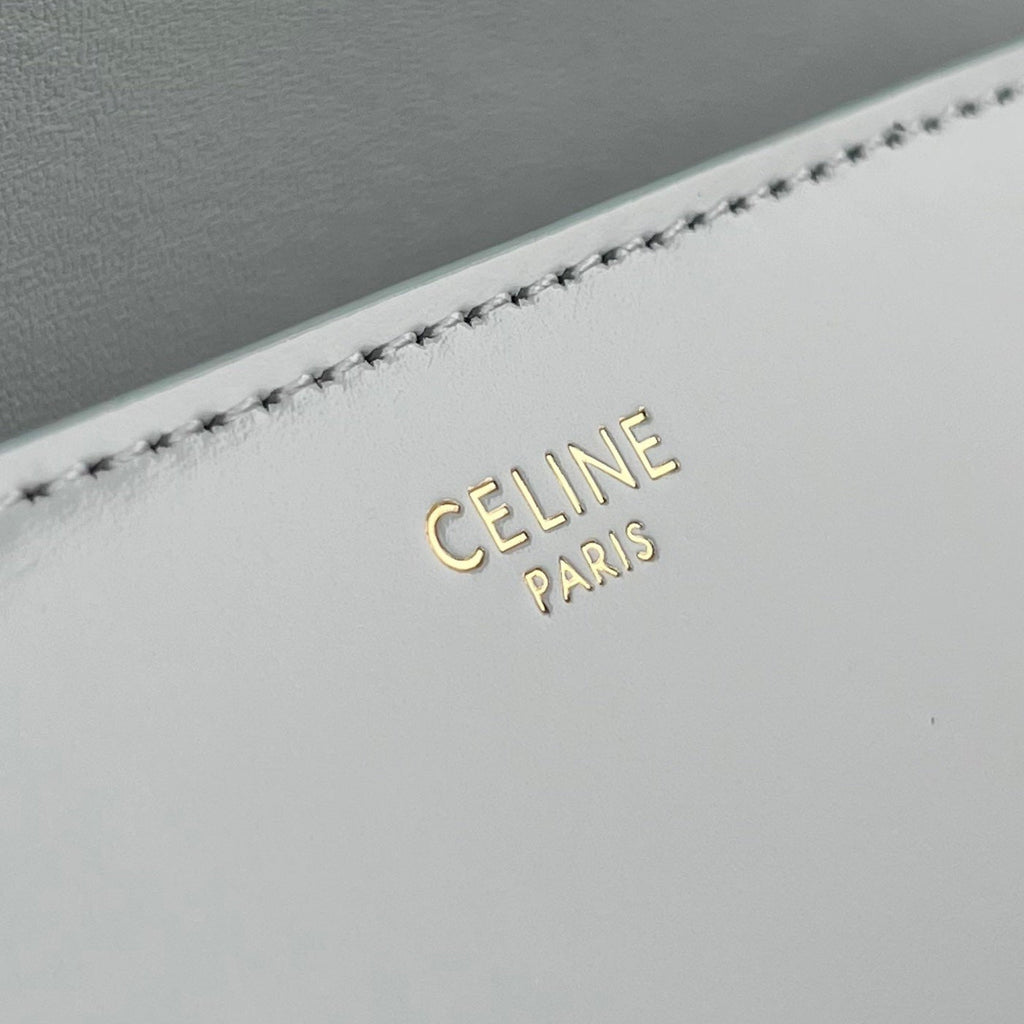 CELINE TRIOMPHE 20 BLUE PASTEL CALFSKIN