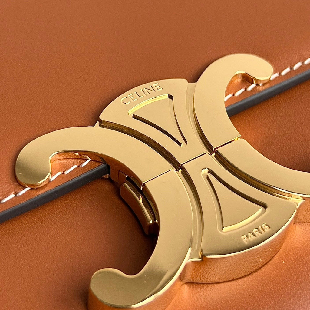 CELINE TRIOMPHE 20 CIDER ORANGE CALFSKIN