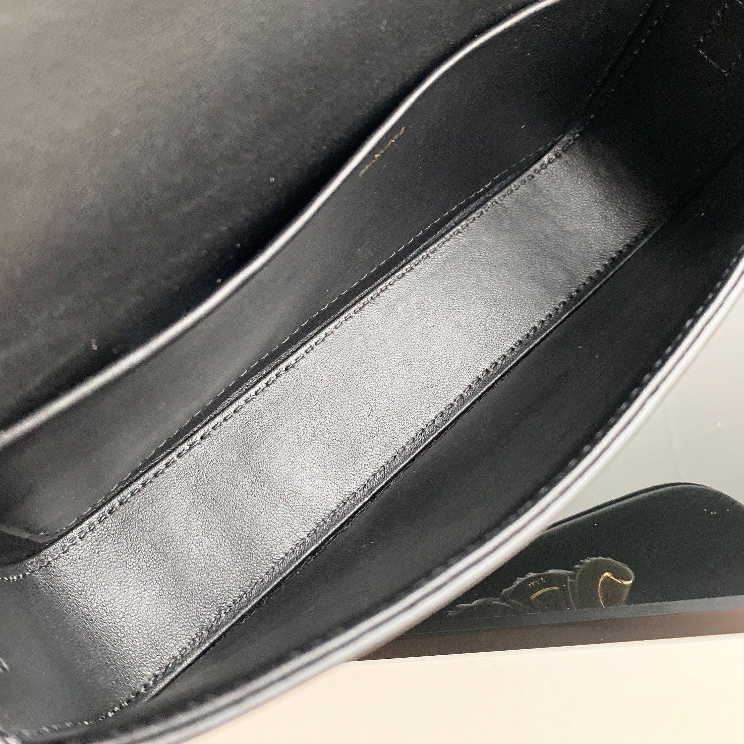 CELINE TRIOMPHE 20 BLACK CALFSKIN
